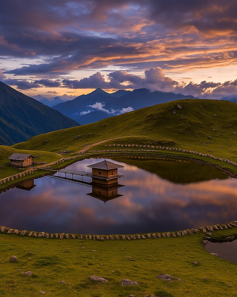 yulla kanda in spring season with sunset view